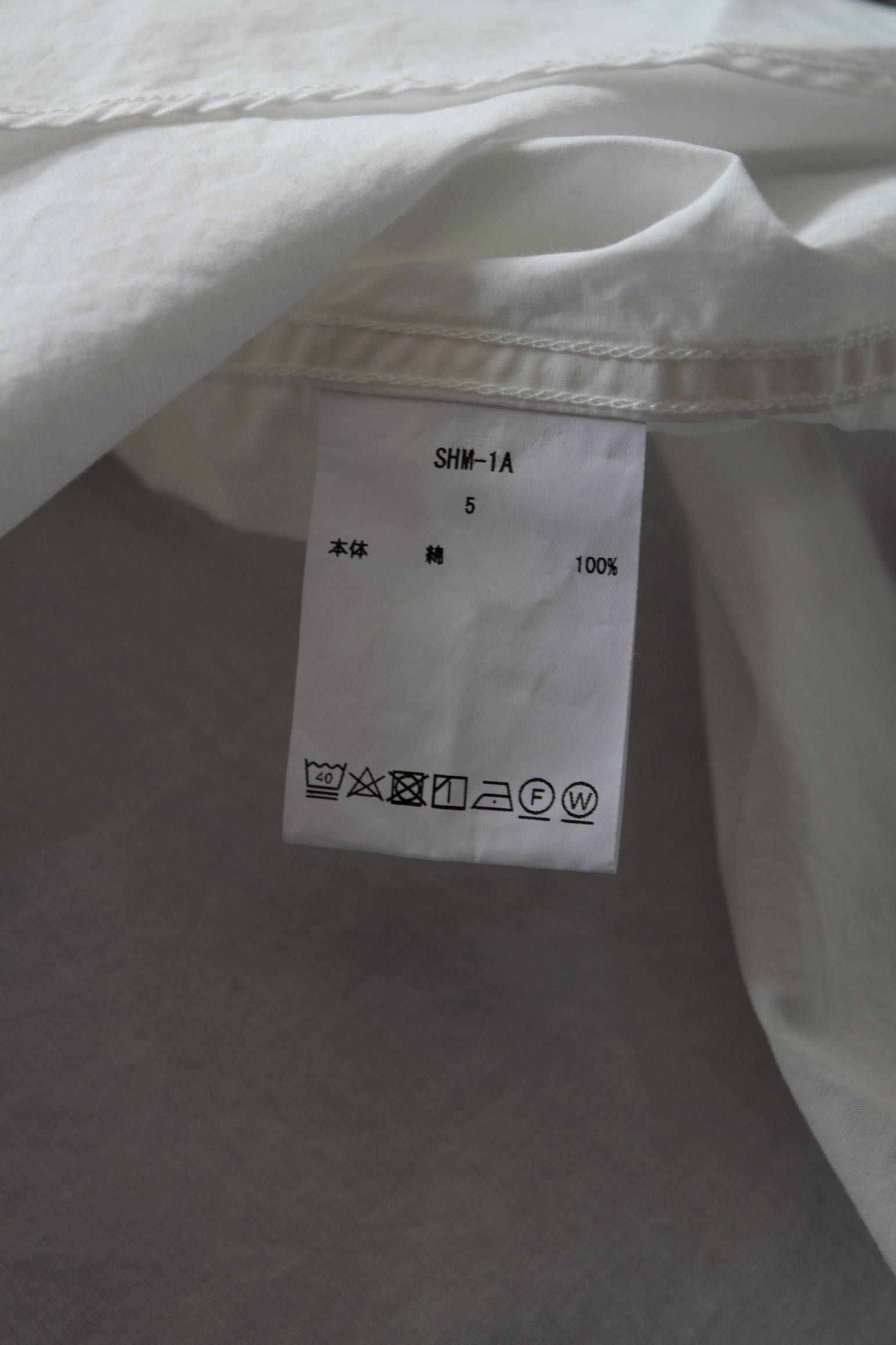 【ラスト1点】スビンコットンタイプライターレギュラーカラーシャツ(WHITE)