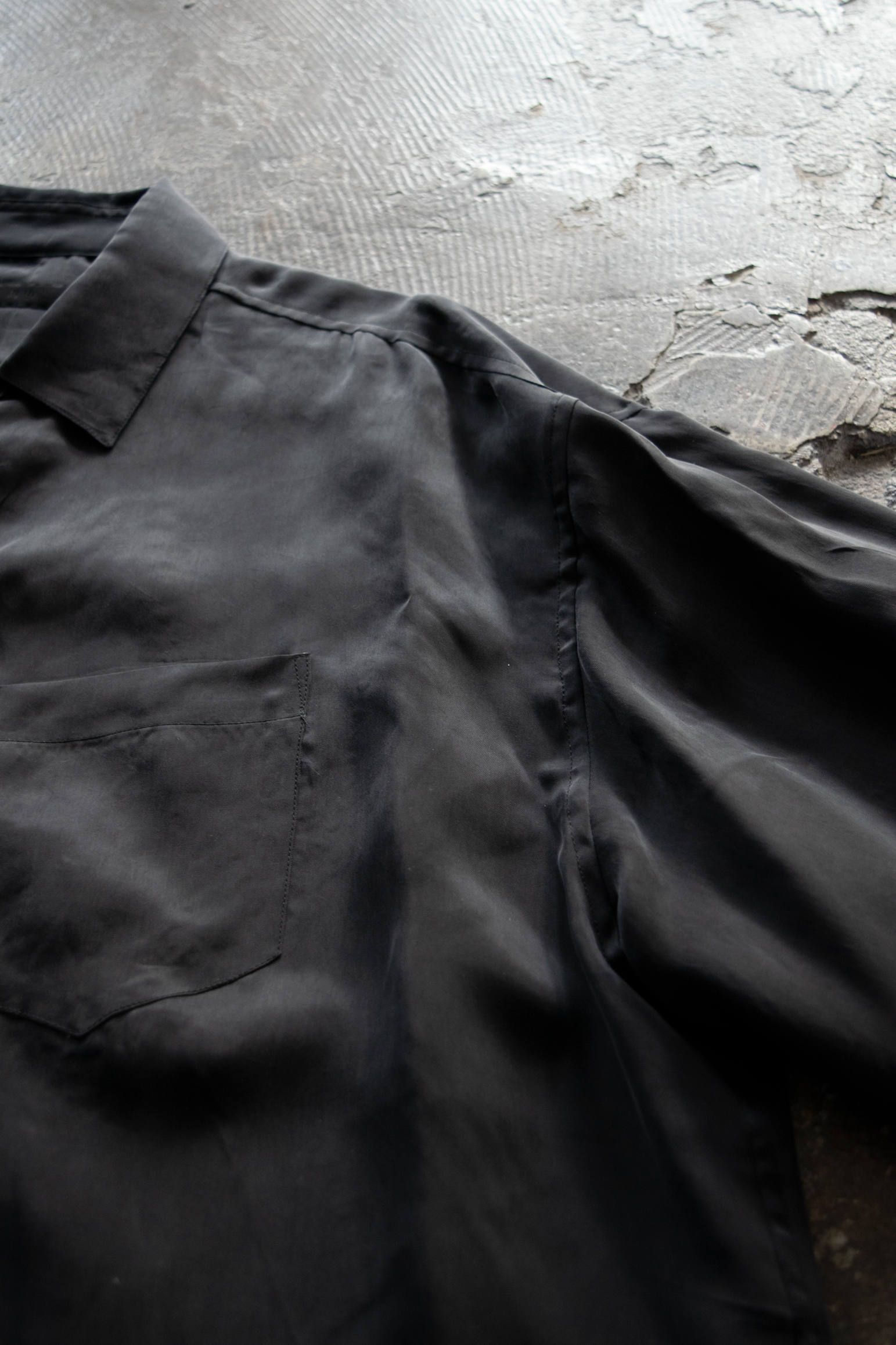 【ラスト1点】【20SS】Cupra Over Shirt/キュプラオーバーサイズシャツ(BLACK)