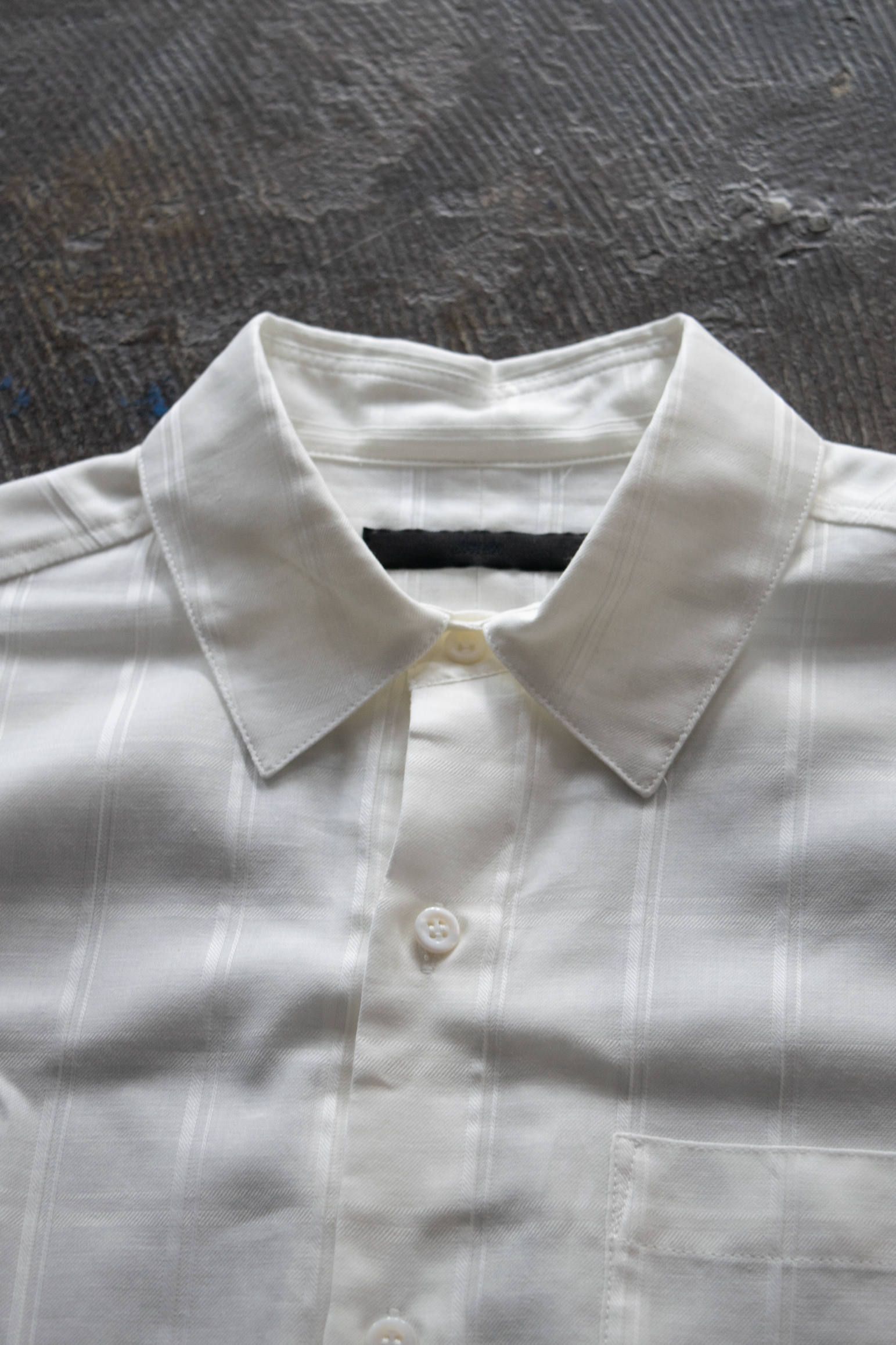 【ラスト1点】Shadow Check Over Shirt/シャドウチェックオーバーサイズシャツ(WHITE)