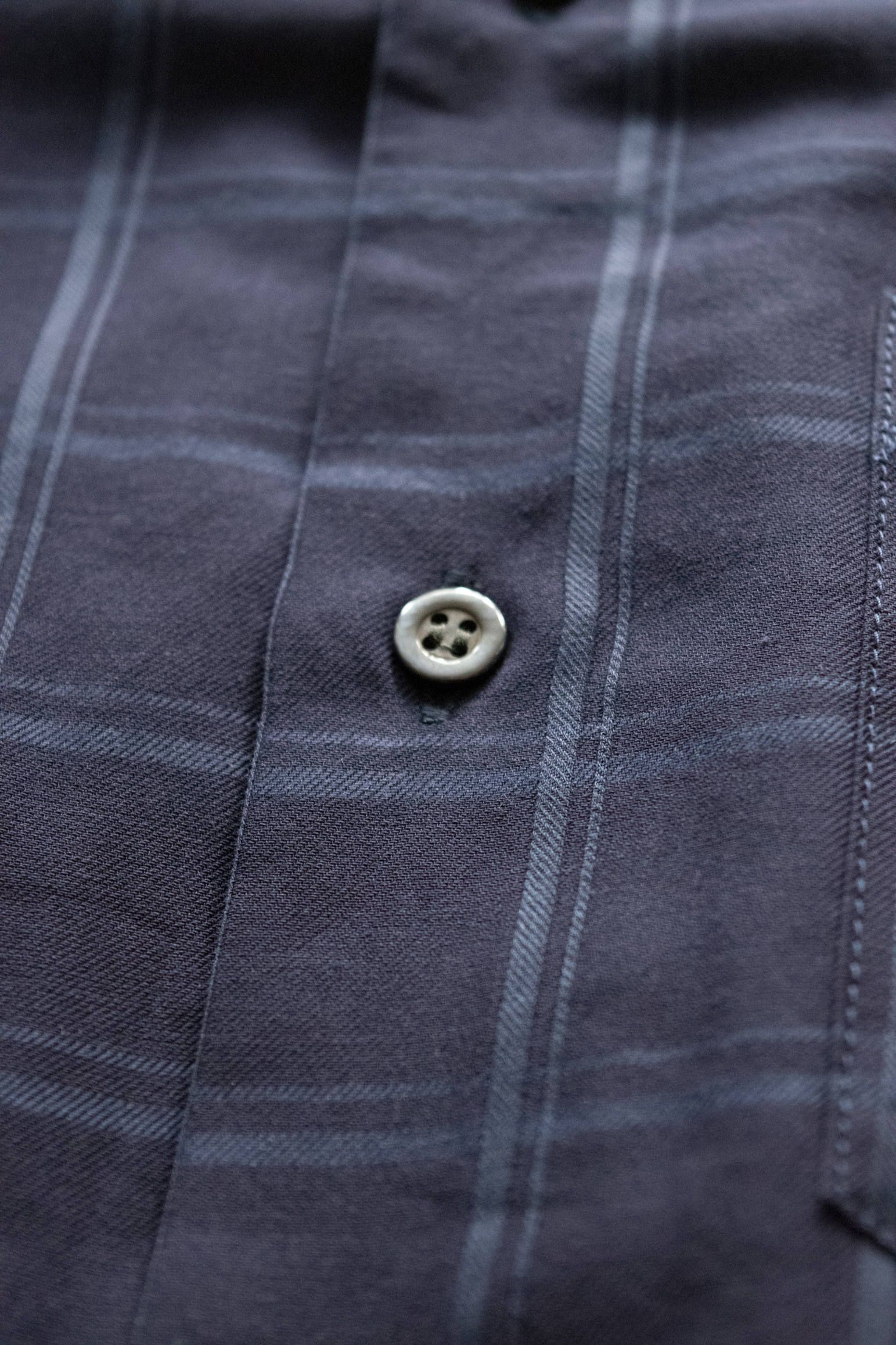 【ラスト1点】【20SS】Shadow Check Over Shirt/シャドウチェックオーバーサイズシャツ(NAVY)