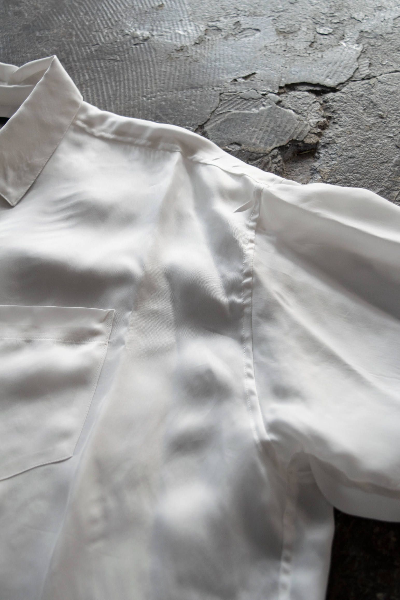 【ラスト1点】【20SS】Cupra Over Shirt/キュプラオーバーサイズシャツ(WHITE)