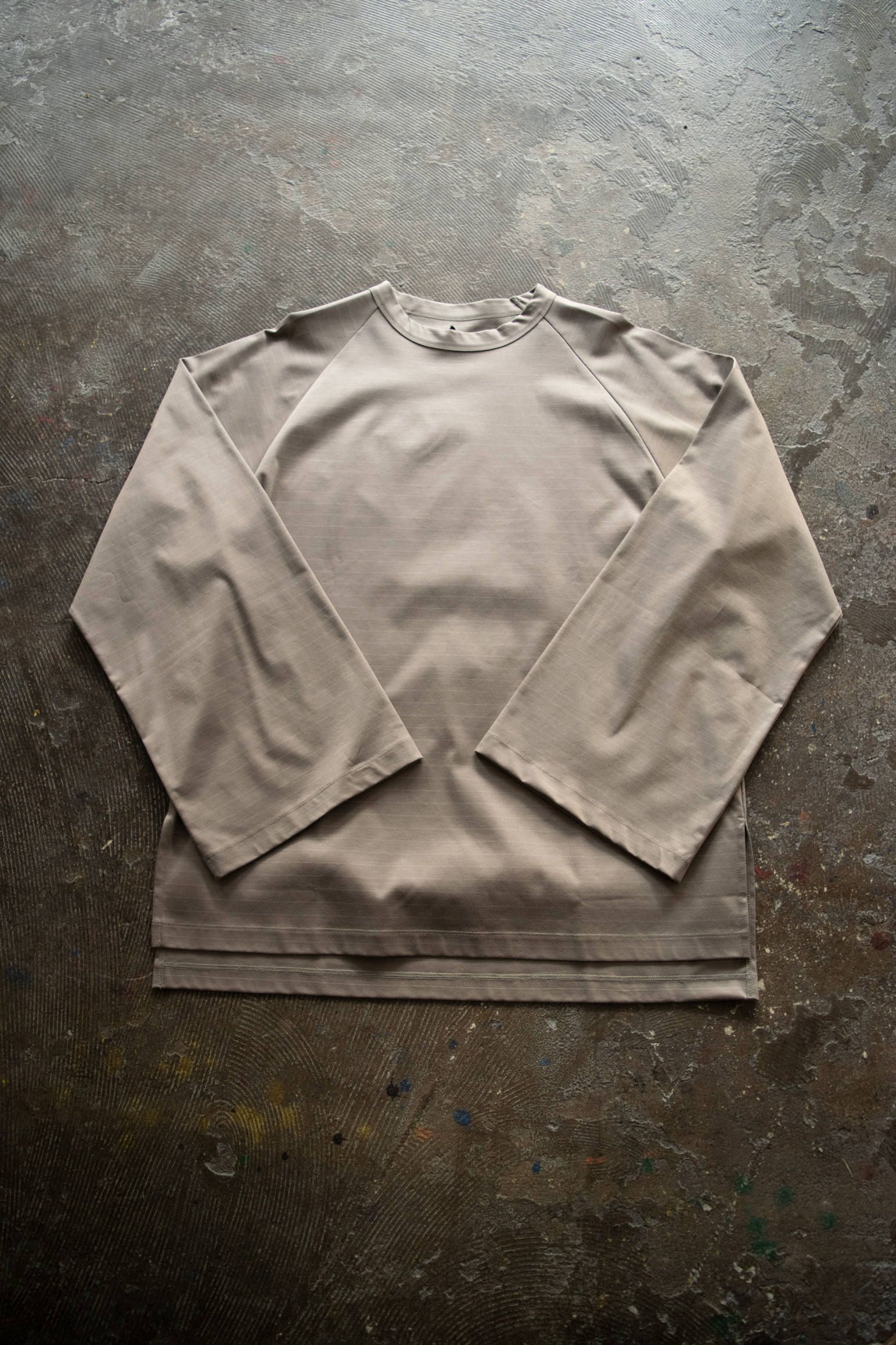 【ラスト1点】Big Border Long Sleeve Tee(BEIGE)