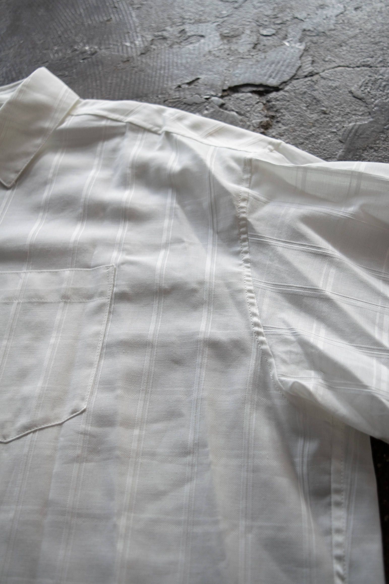 【ラスト1点】Shadow Check Over Shirt/シャドウチェックオーバーサイズシャツ(WHITE)