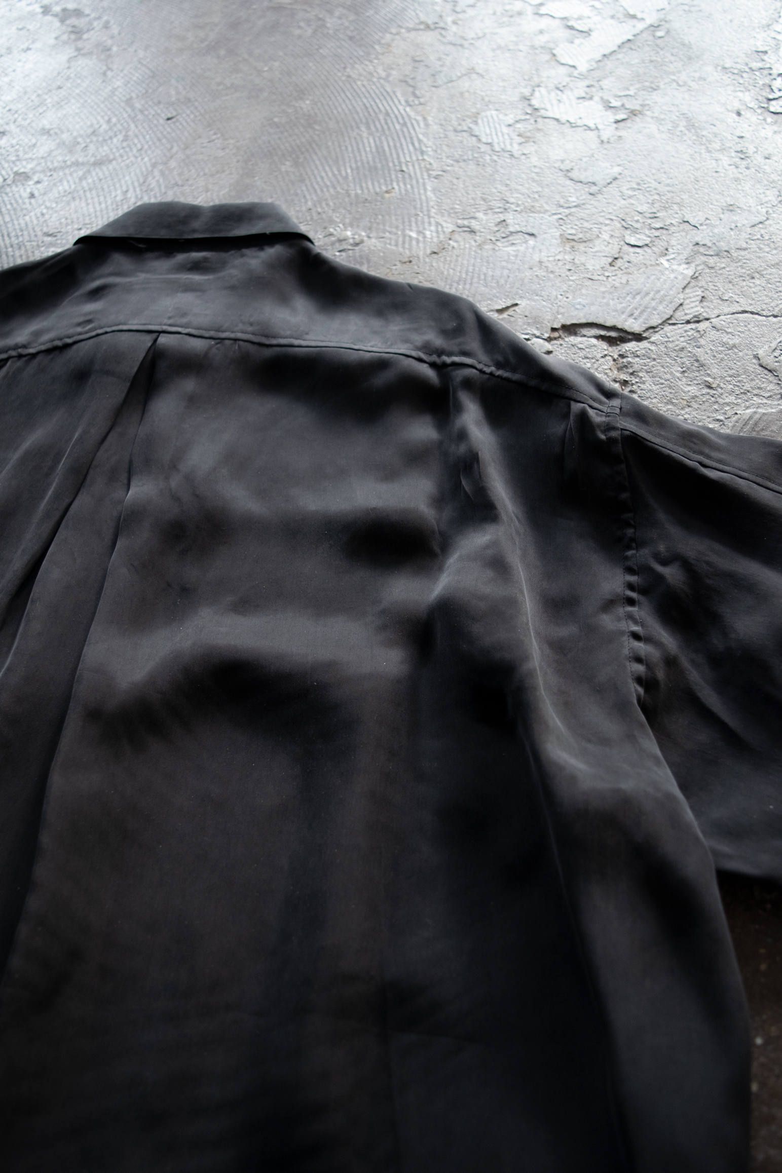 【ラスト1点】【20SS】Cupra Over Shirt/キュプラオーバーサイズシャツ(BLACK)