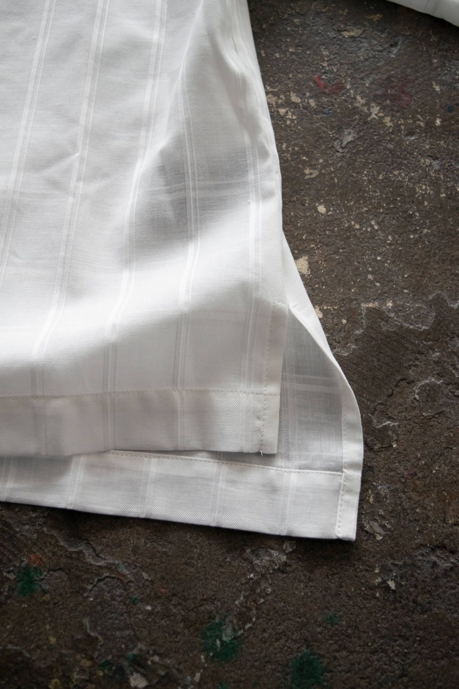 【ラスト1点】【20SS】Shadow Check Crop Shirt/シャドウチェッククロップシャツ(WHITE)