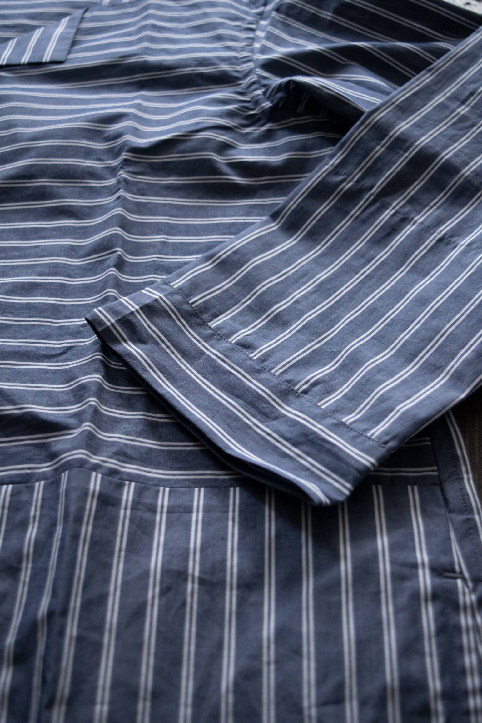【ラスト1点】"nancy"op pajama(NAVY W STRIPE)【ワンピース】