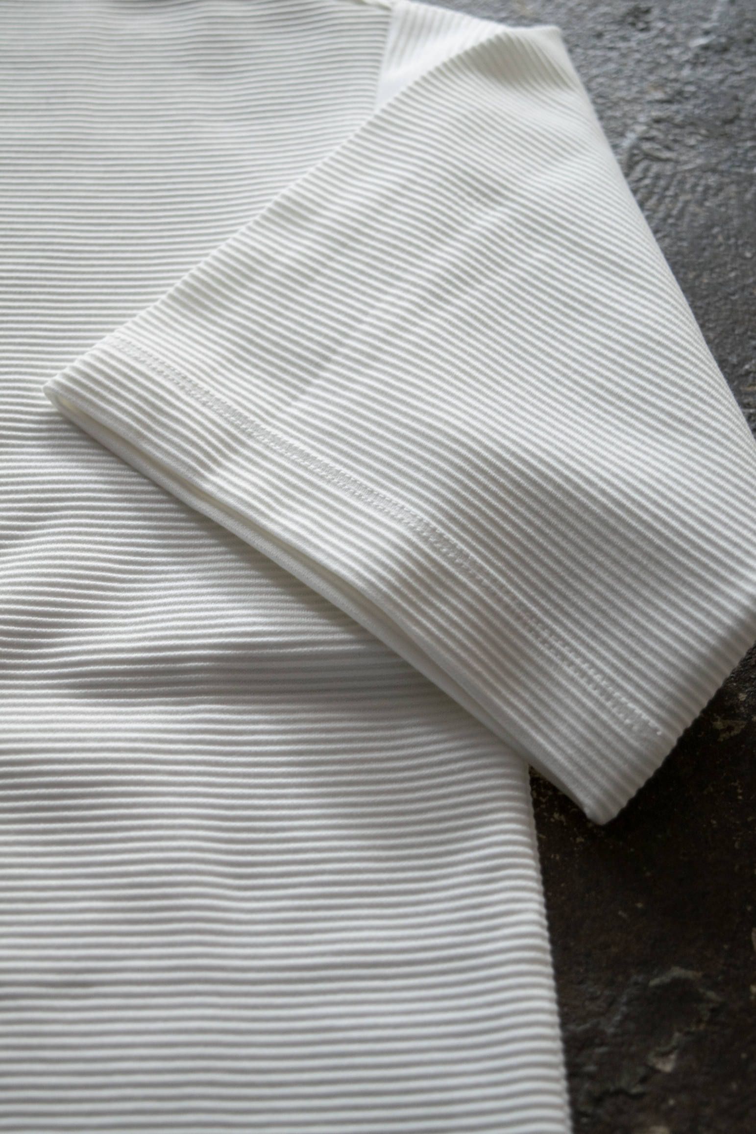 【ラスト1点】【20SS】Ripple Mock Neck/リップルモックネックカットソー(WHITE)