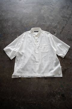 【ラスト1点】【20SS】Shadow Check Crop Shirt/シャドウチェッククロップシャツ(WHITE)