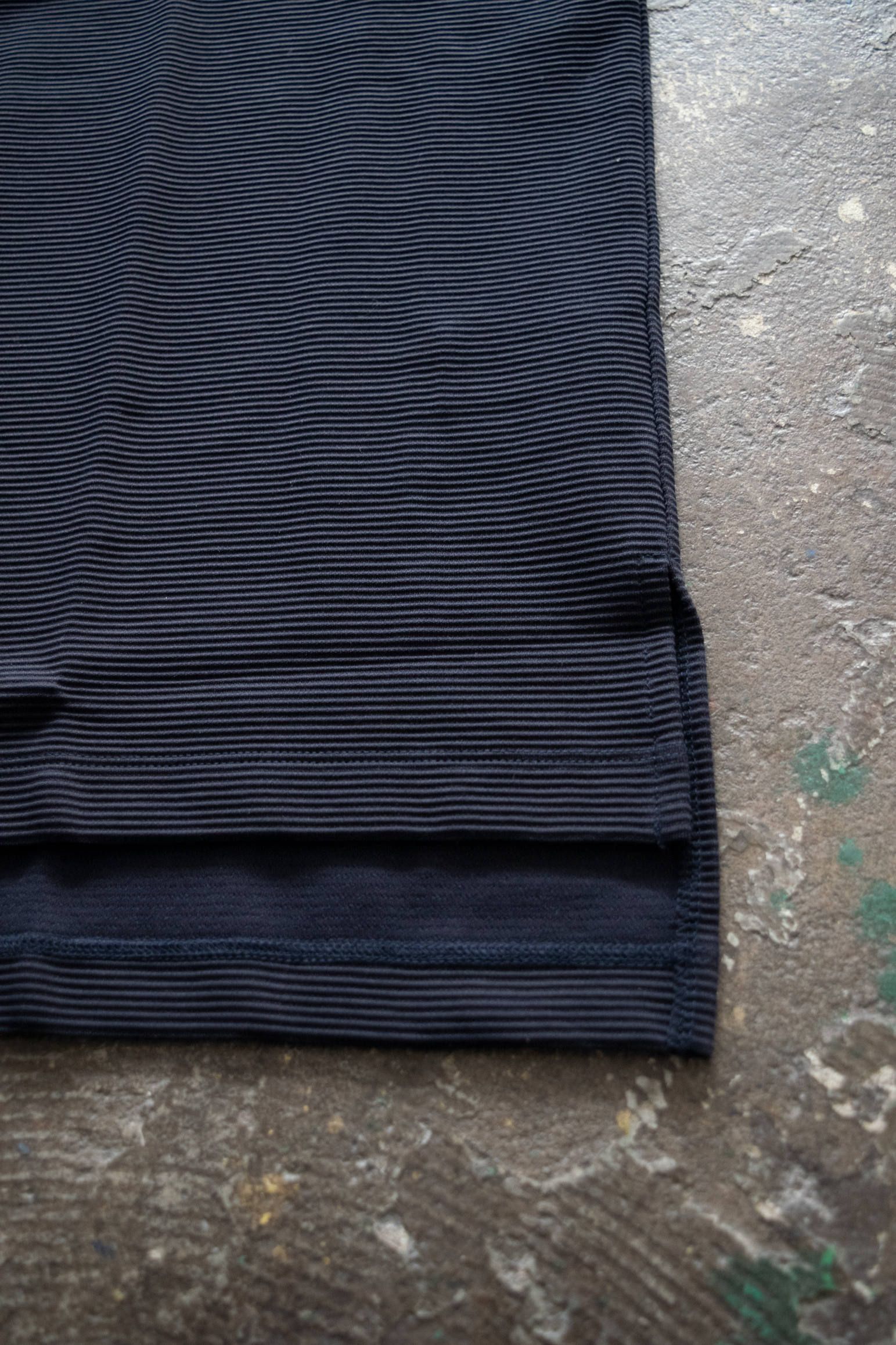 【ラスト1点】【20SS】Ripple Mock Neck/リップルモックネックカットソー(NAVY)
