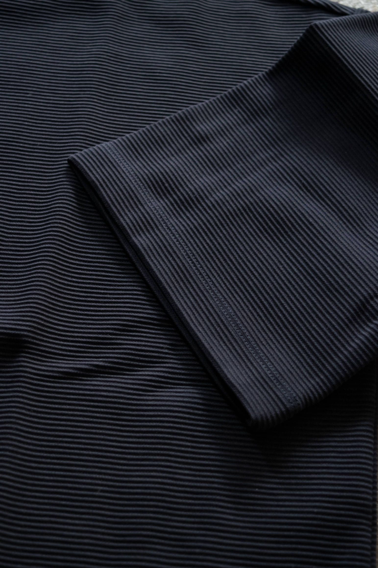 【ラスト1点】【20SS】Ripple Mock Neck/リップルモックネックカットソー(NAVY)