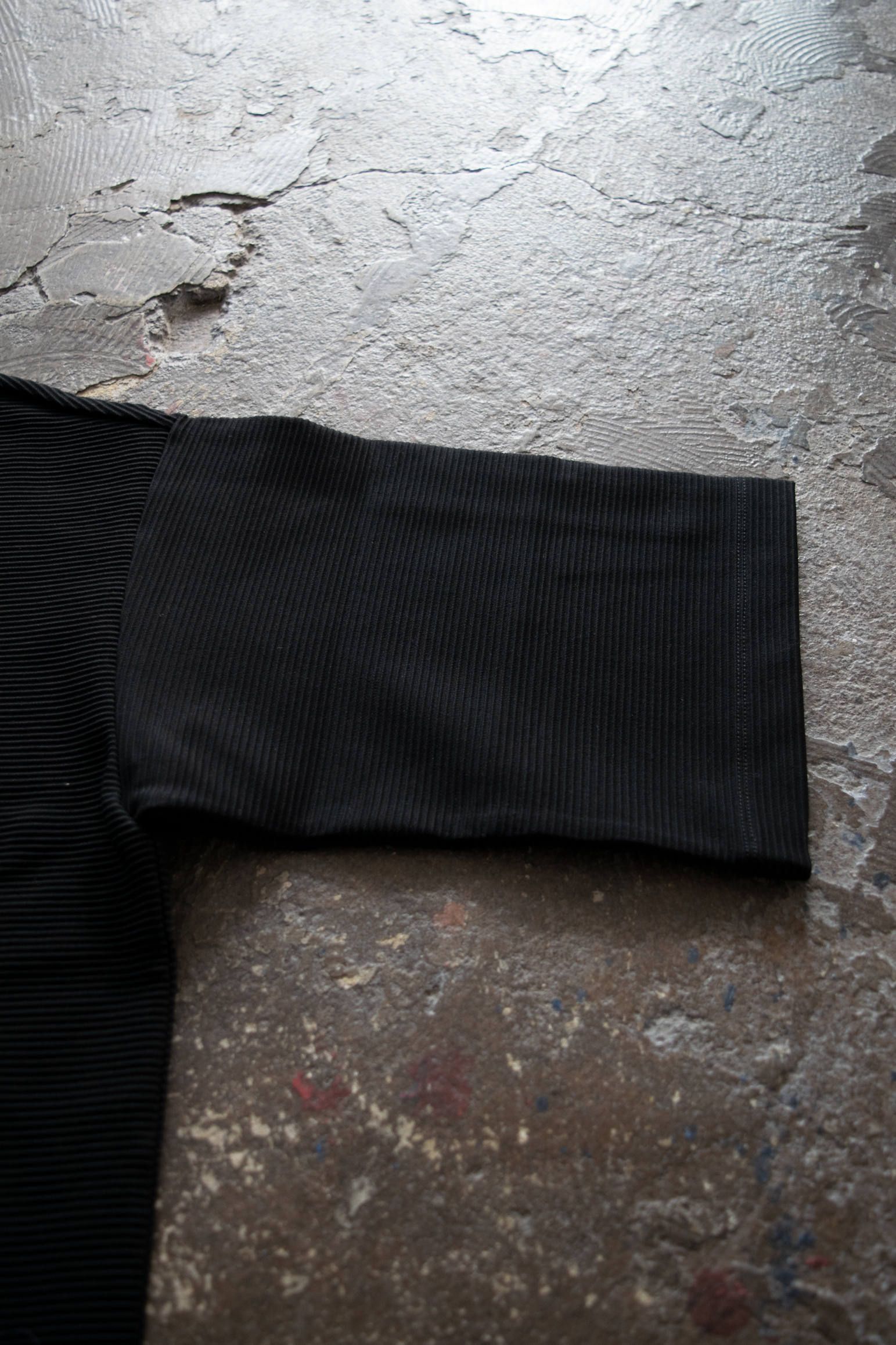 【ラスト1点】【20SS】Ripple Mock Neck/リップルモックネックカットソー(BLACK)
