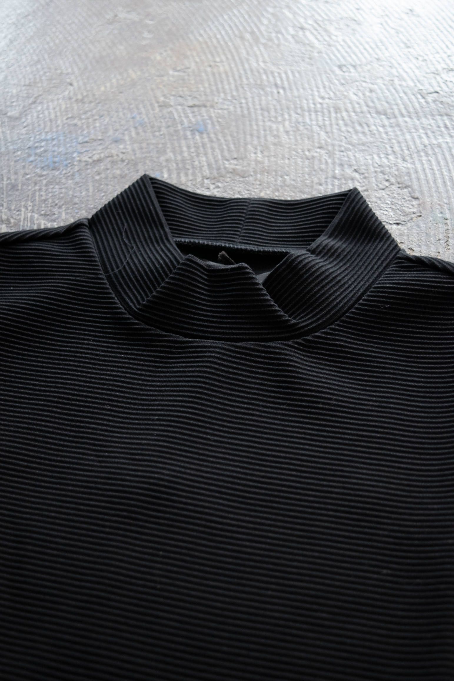 【ラスト1点】【20SS】Ripple Mock Neck/リップルモックネックカットソー(BLACK)