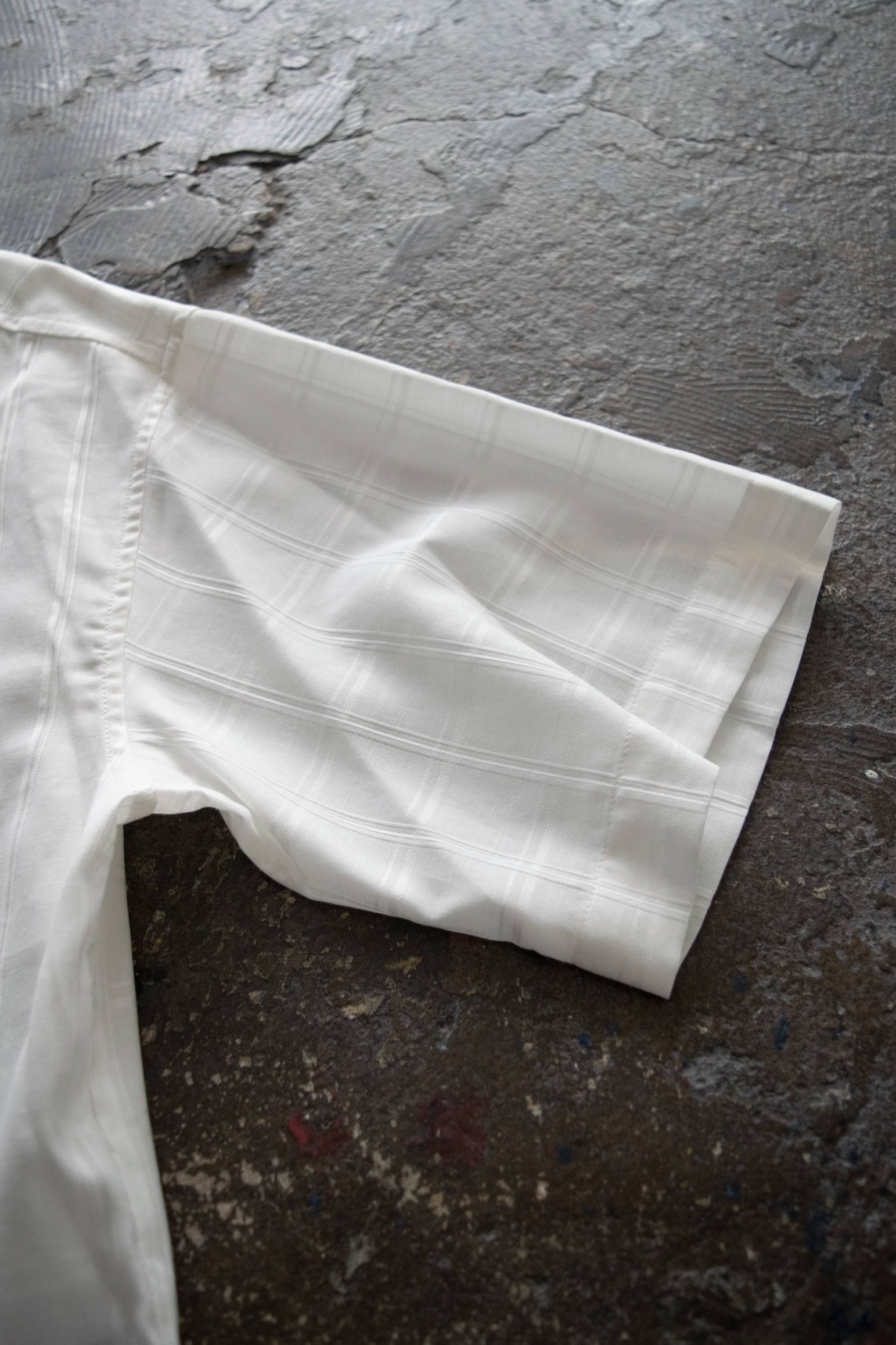 【ラスト1点】【20SS】Shadow Check Crop Shirt/シャドウチェッククロップシャツ(WHITE)