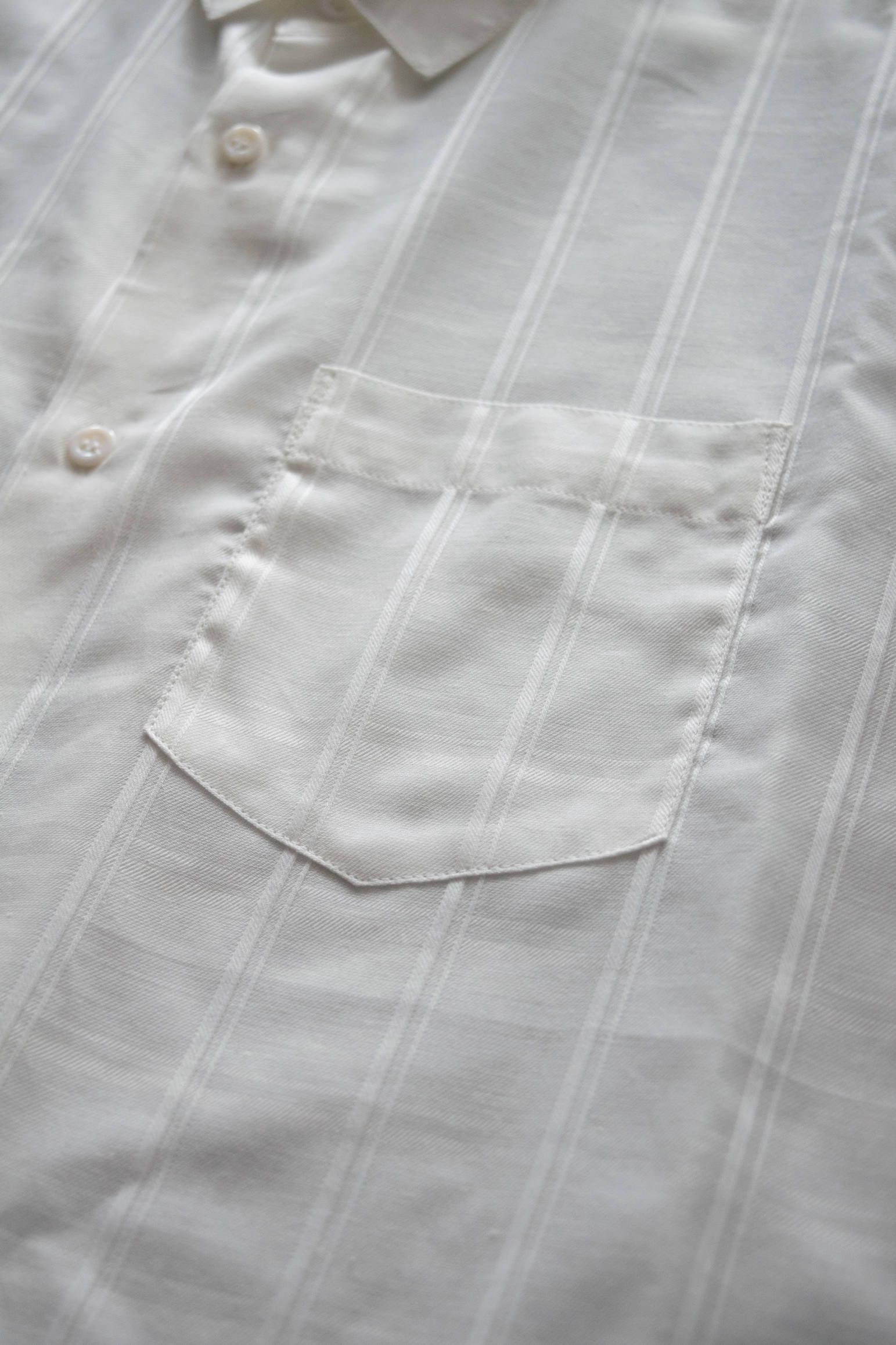 【ラスト1点】【20SS】Shadow Check Crop Shirt/シャドウチェッククロップシャツ(WHITE)
