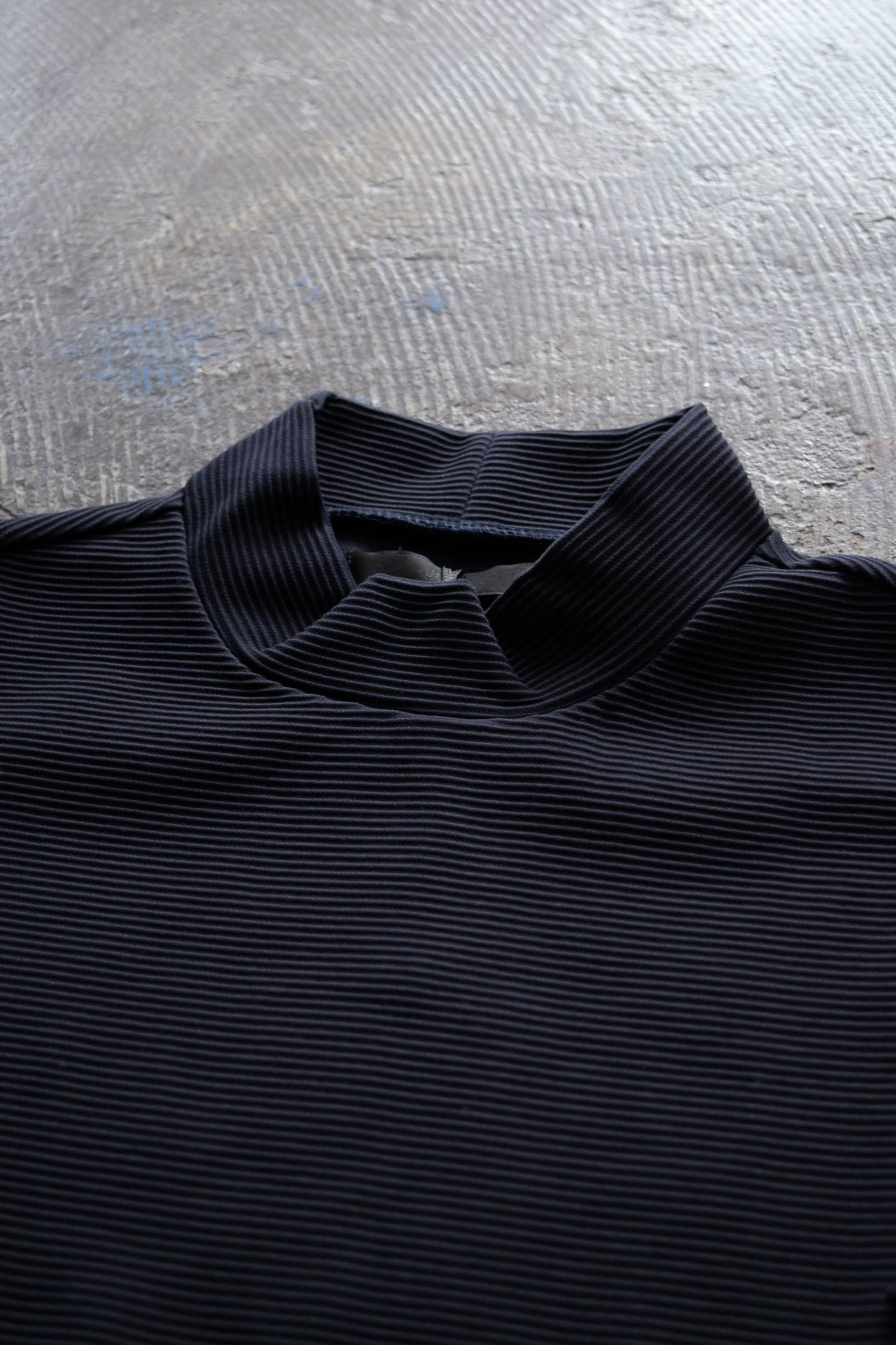 【ラスト1点】【20SS】Ripple Mock Neck/リップルモックネックカットソー(NAVY)