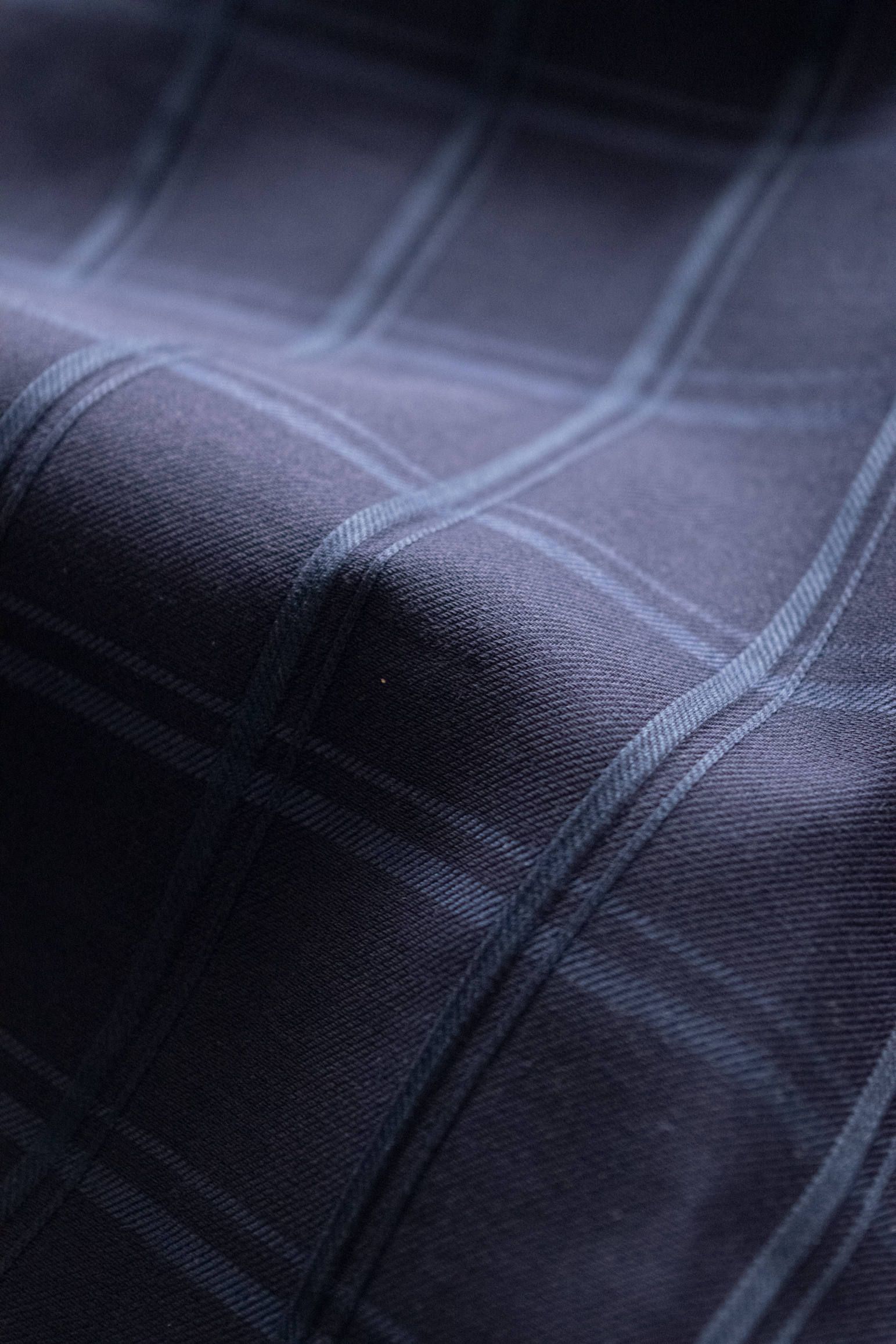 【ラスト1点】【20SS】Shadow Check Crop Shirt/シャドウチェッククロップシャツ(NAVY)