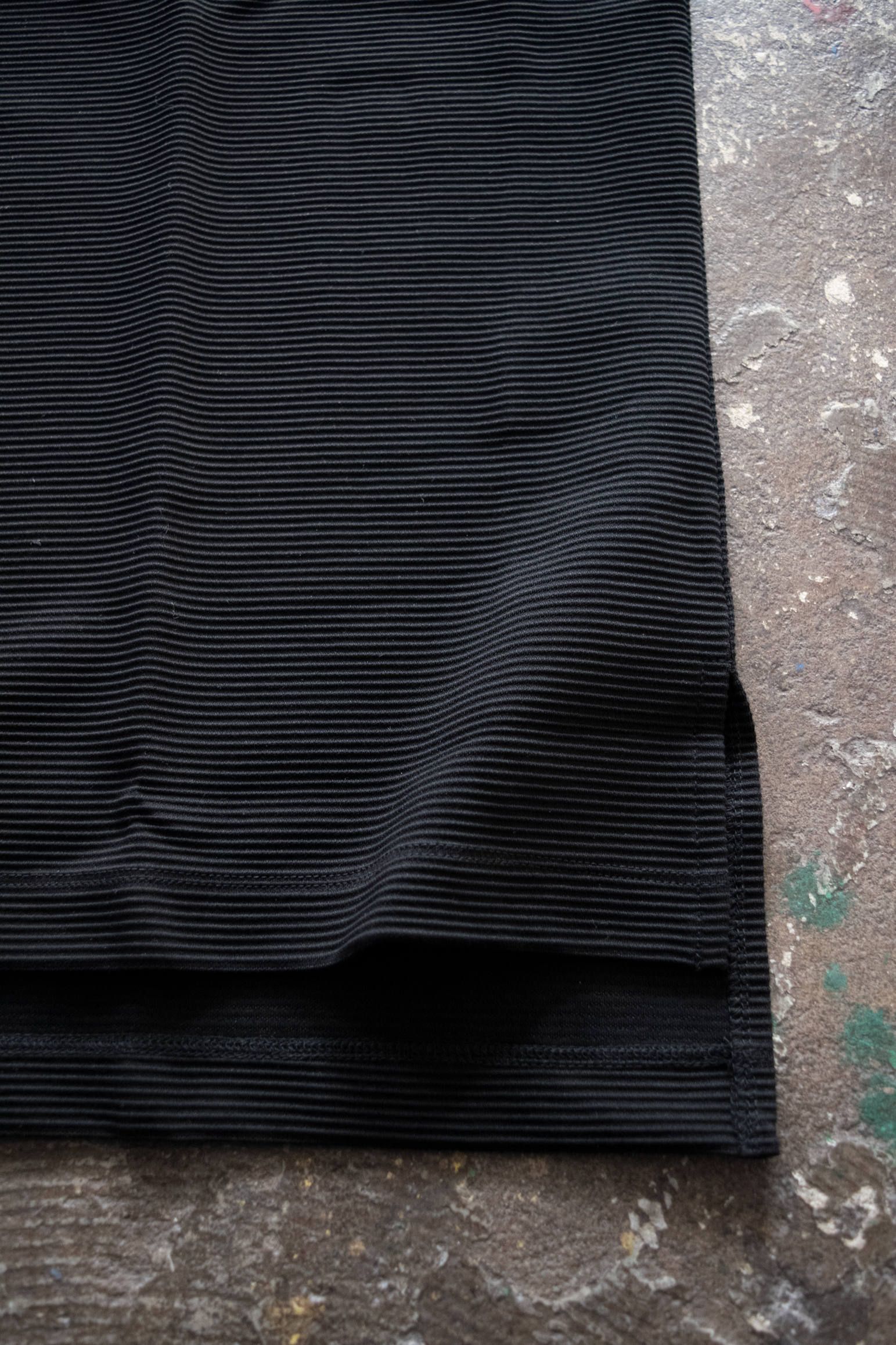 【ラスト1点】【20SS】Ripple Mock Neck/リップルモックネックカットソー(BLACK)