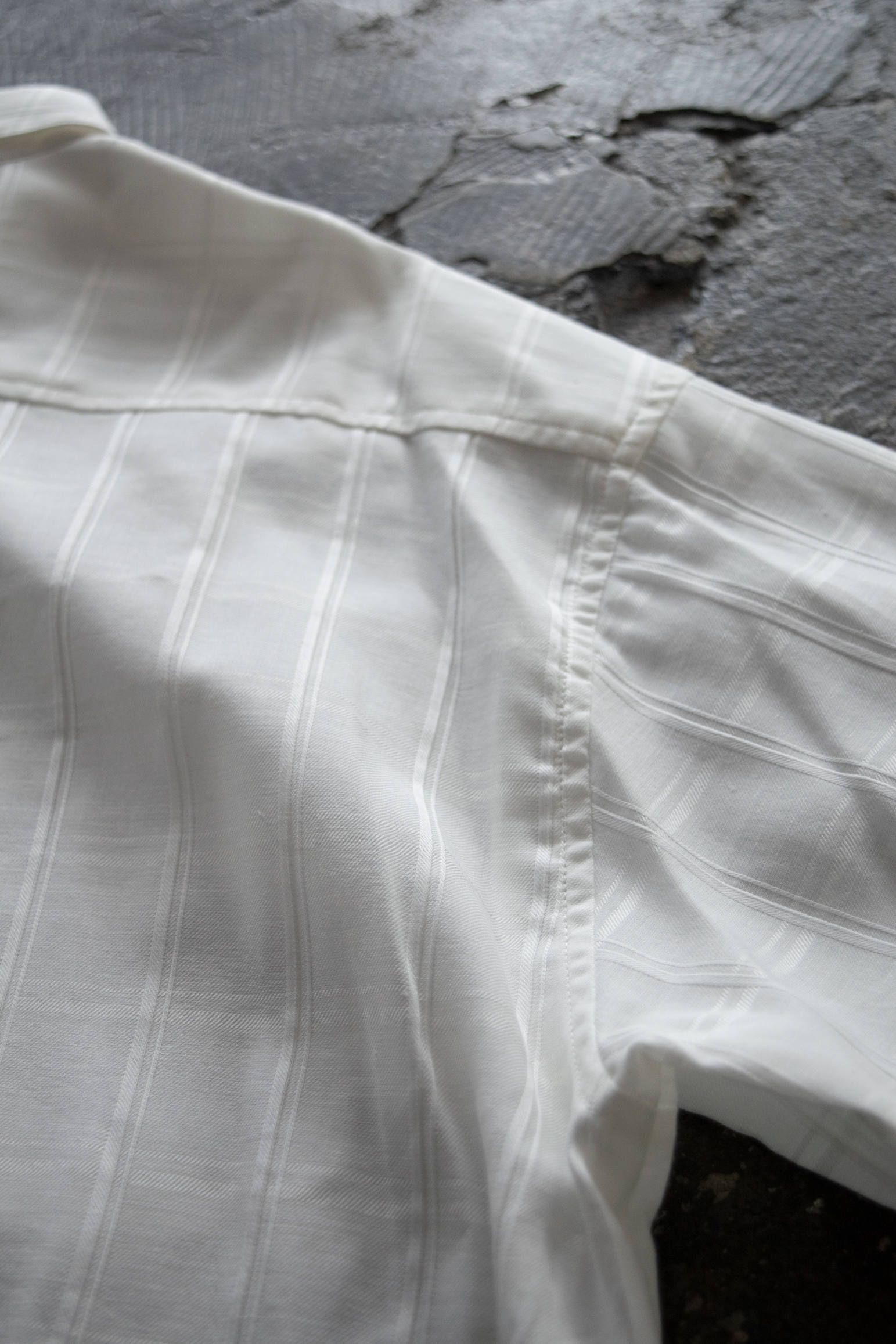 【ラスト1点】【20SS】Shadow Check Crop Shirt/シャドウチェッククロップシャツ(WHITE)