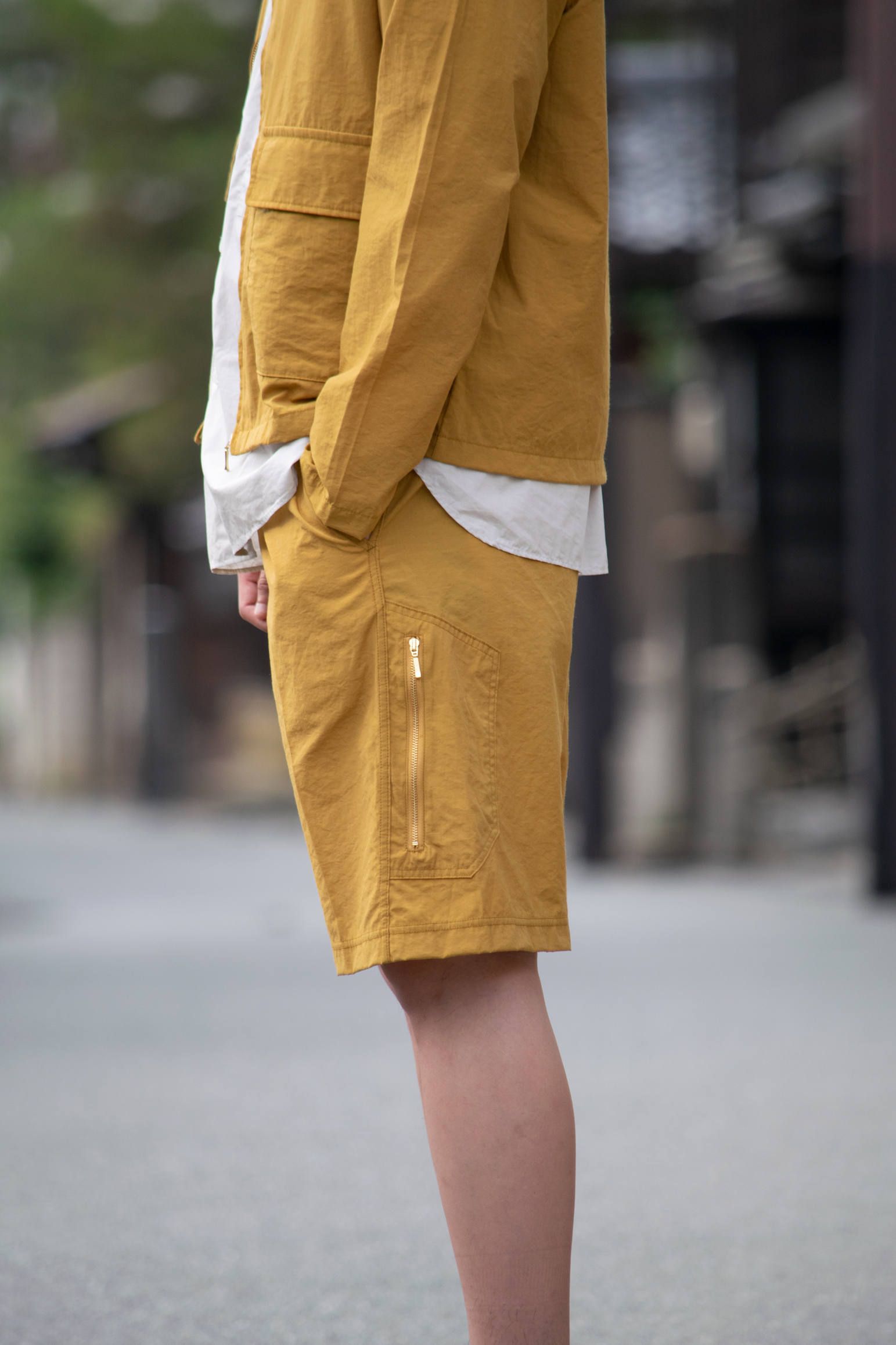 【ラスト1点】Zip Pocket Shorts/ジップポケットショーツ(MUSTARD)