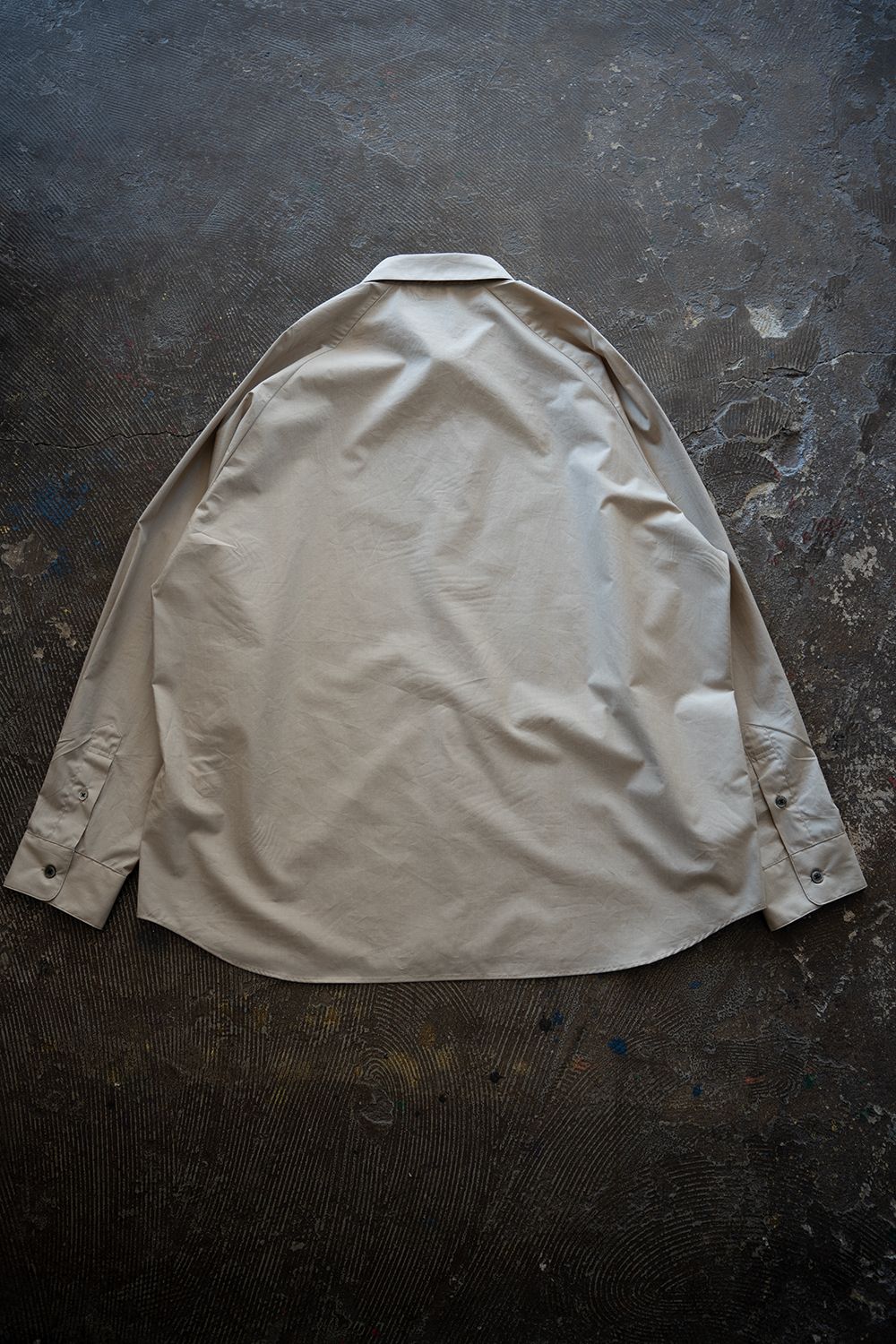 【25AW】コットンラグランスリーブシャツ(BEIGE)