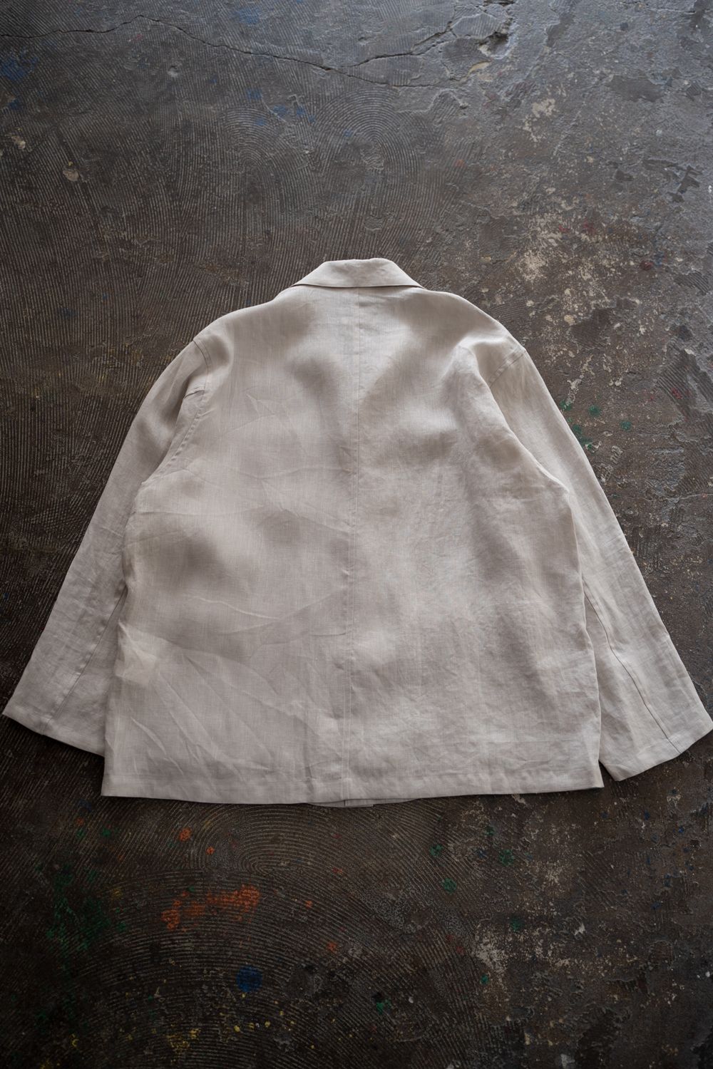 【26SS】リネンミニマルカバーオールジャケット(TAUPE)