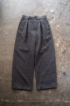 【25AW】2-Tack Wide Trousers/2タックワイドトラウザーズ(CHARCOAL)