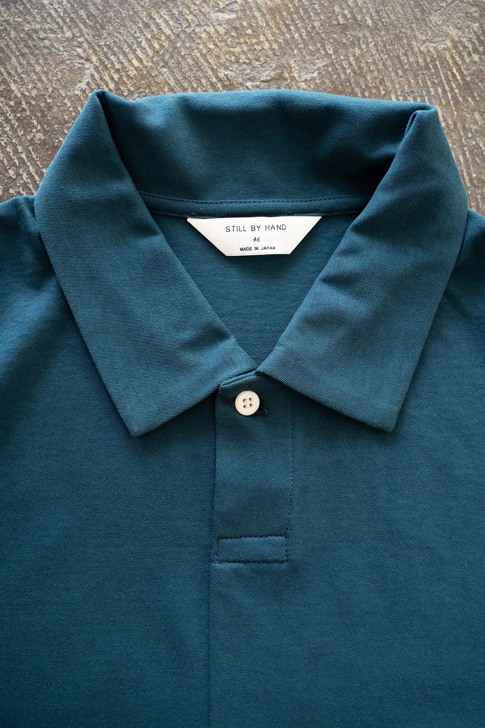 【ラスト1点】【25SS】強撚コットンポロカットソー(TEAL BLUE)