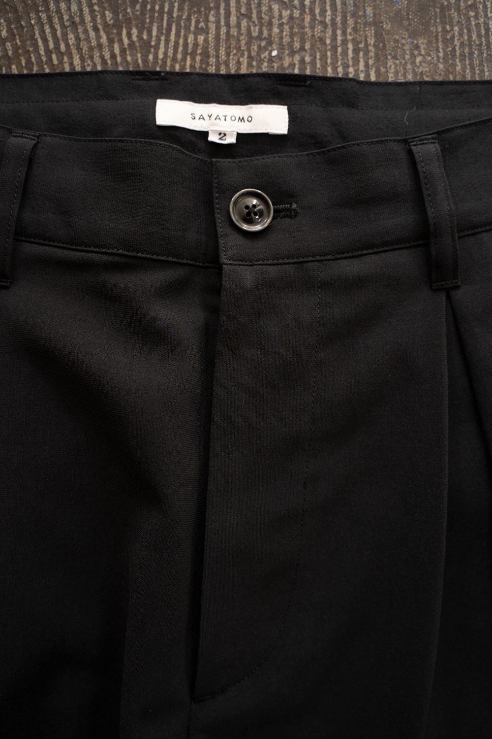【26SS】2-Tack Wide Slacks/2タックワイドスラックス(BLACK)