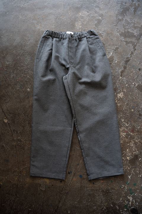 【26SS】ポリエステル×コットンタックイージーパンツ(GREY)