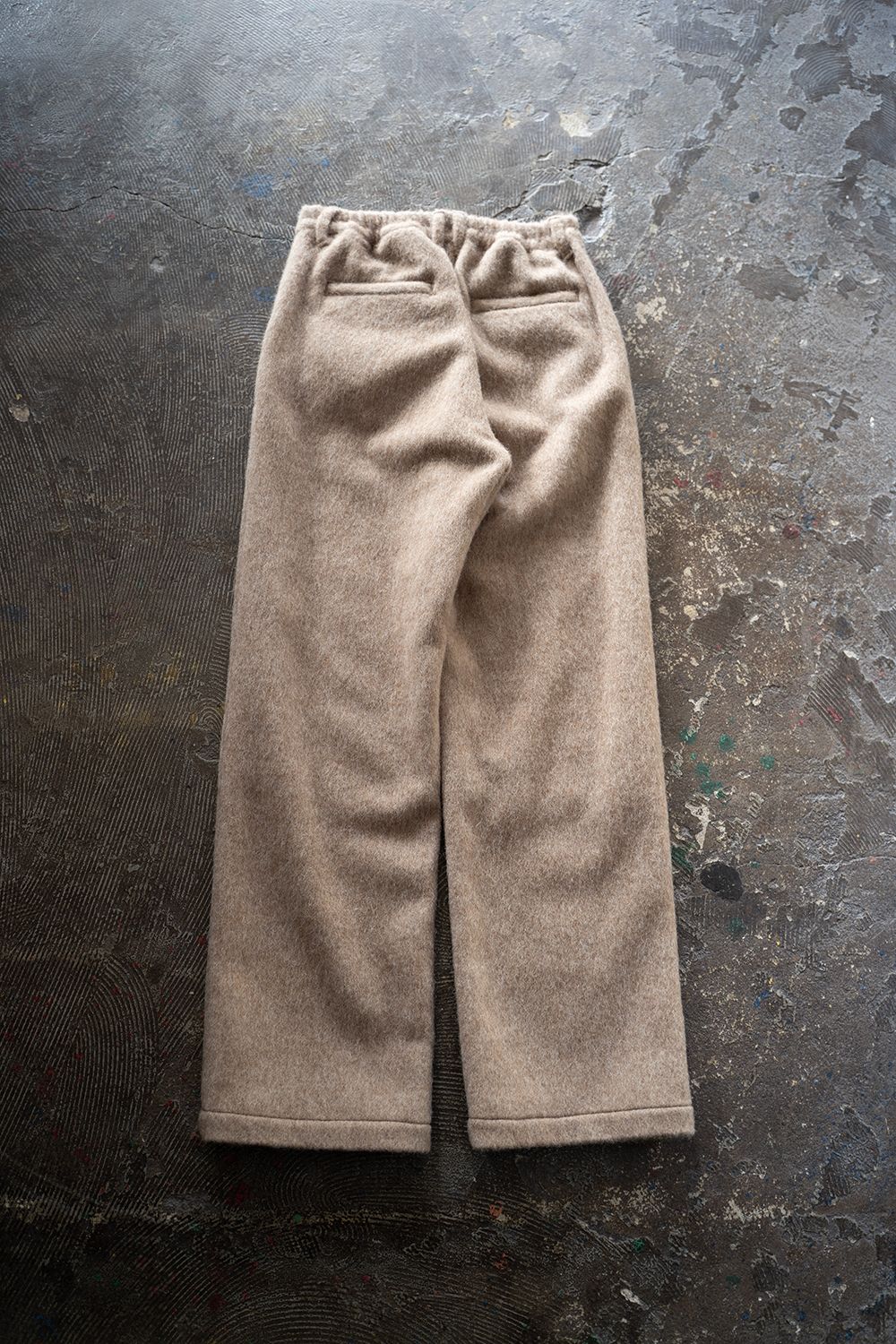 【ラスト1点】【25AW】Mohair Shaggy Tapered Pants/モヘアシャギーテーパードパンツ(BEIGE)