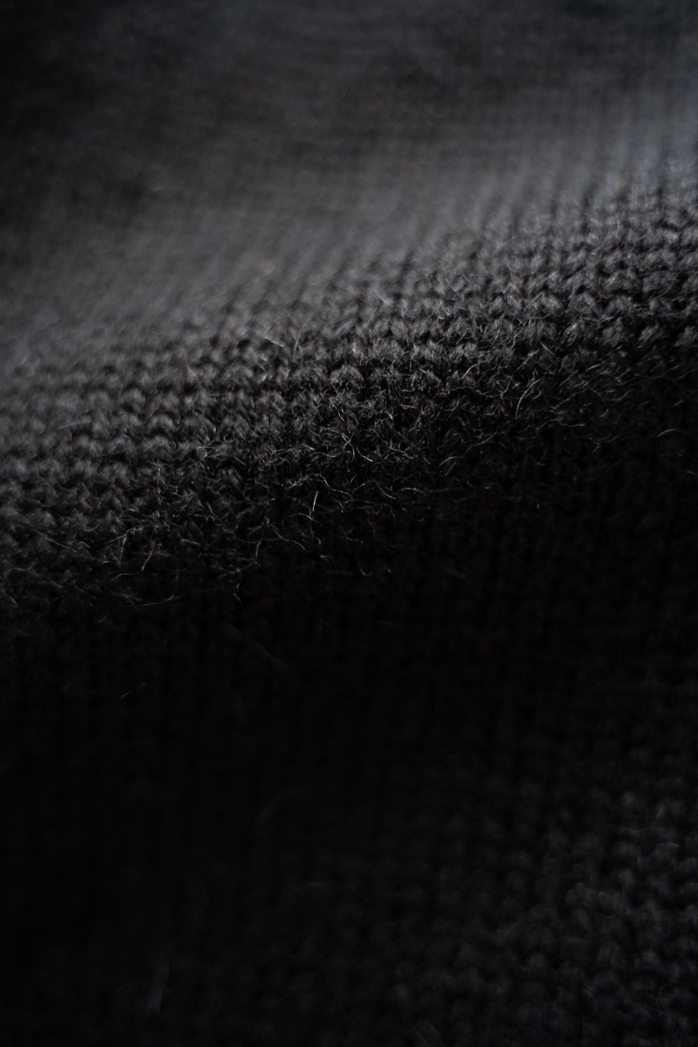 【ラスト1点】【24AW】英国羊毛ニットブルゾン(BLACK)