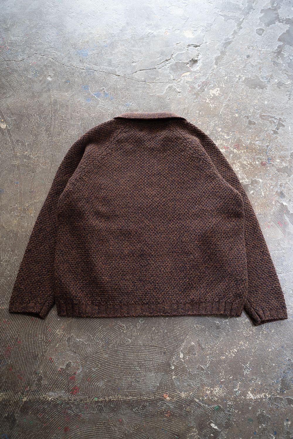 【25AW】5Gニットジップブルゾン(MELANGE BROWN)