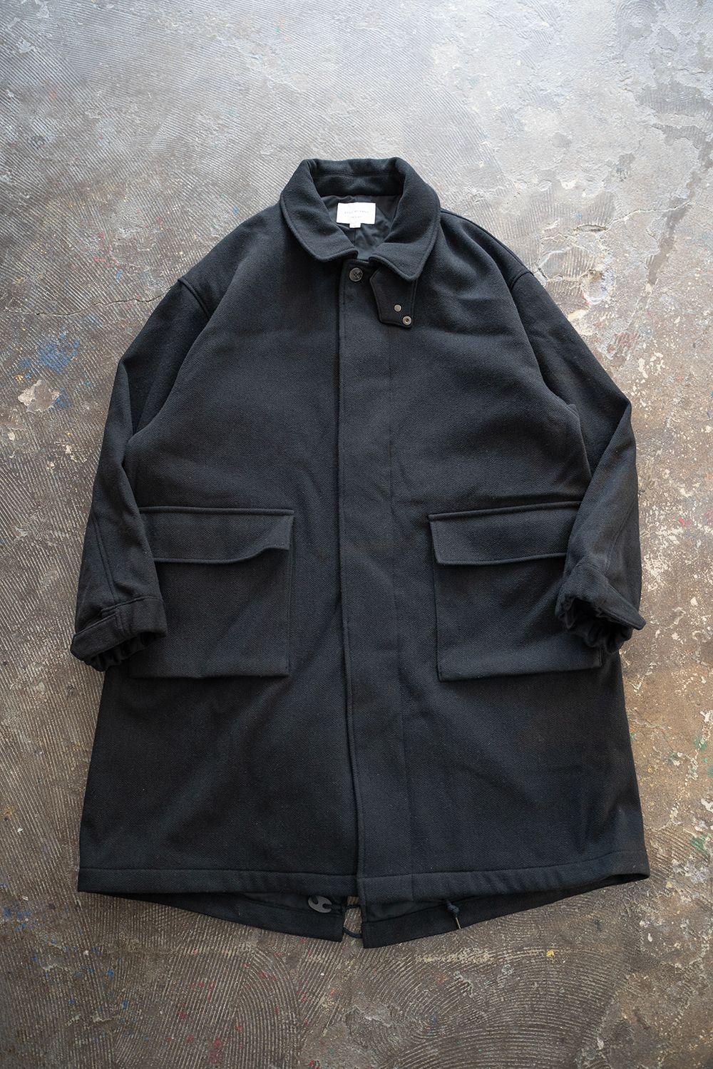 STILL BY HAND - 【23AW】メルトンステンカラーコート(BLACK) | Salty