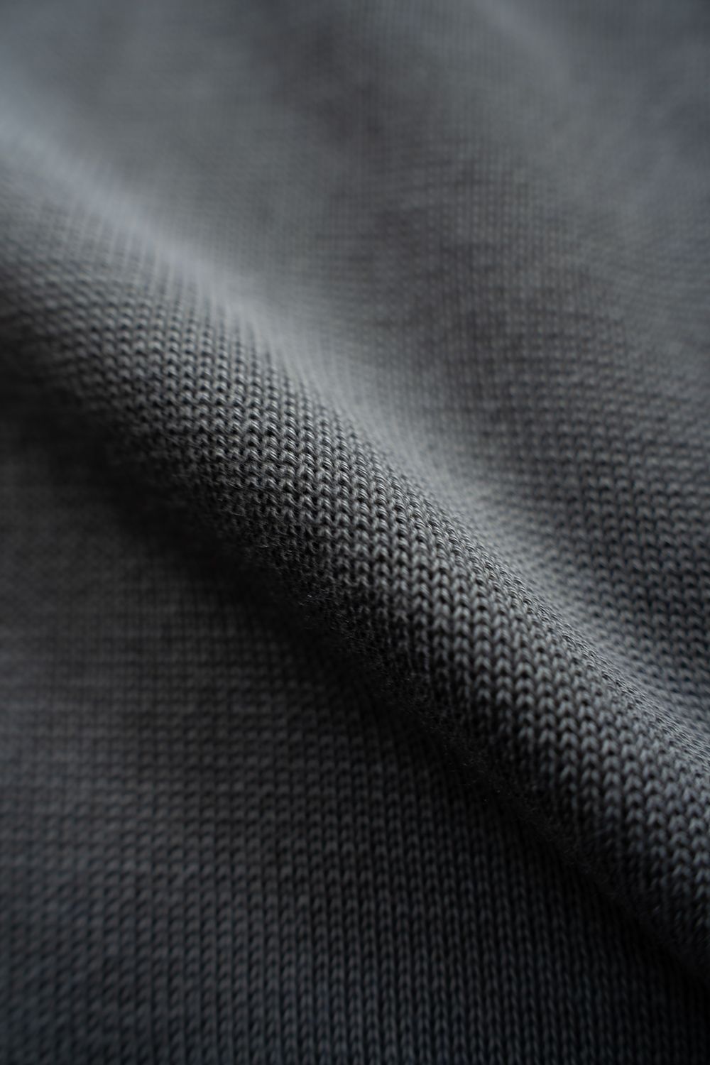 【26AW】コットン×シルク12Gニットポロ(SLATE GREY)