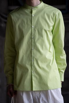 【ラスト1点】スーピマコットンバンドカラーシャツ(GREEN)