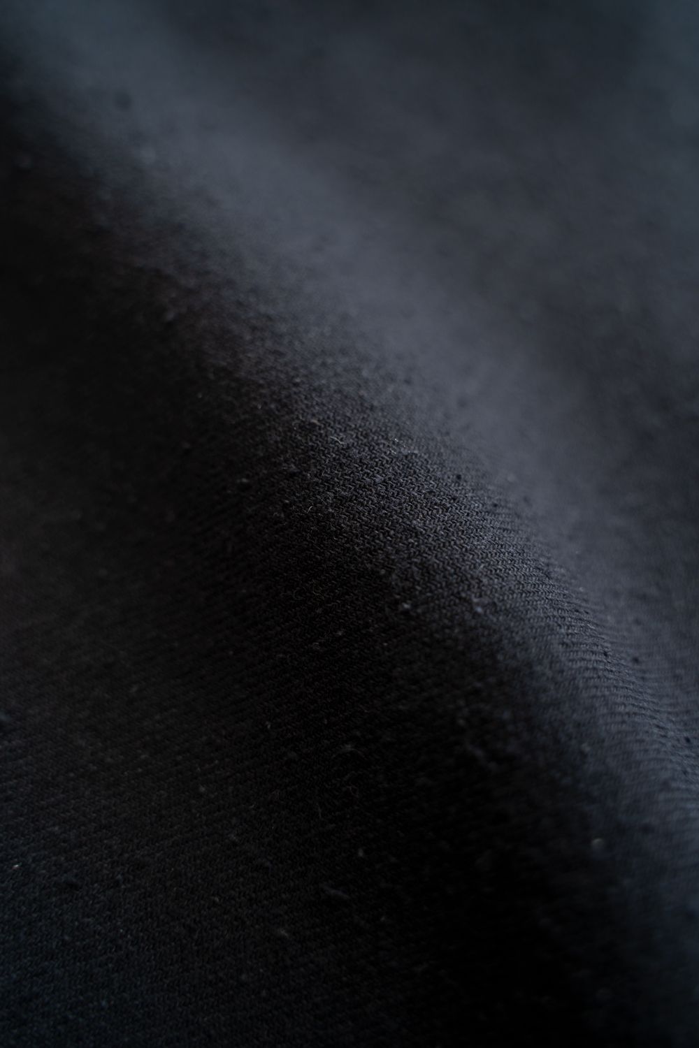【ラスト1点】【25AW】極小襟コットン×シルクネップシャツ(BLACK NAVY)
