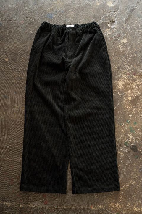 【26AW】綿×レーヨン5Wコーデュロイイージーパンツ(BLACK)
