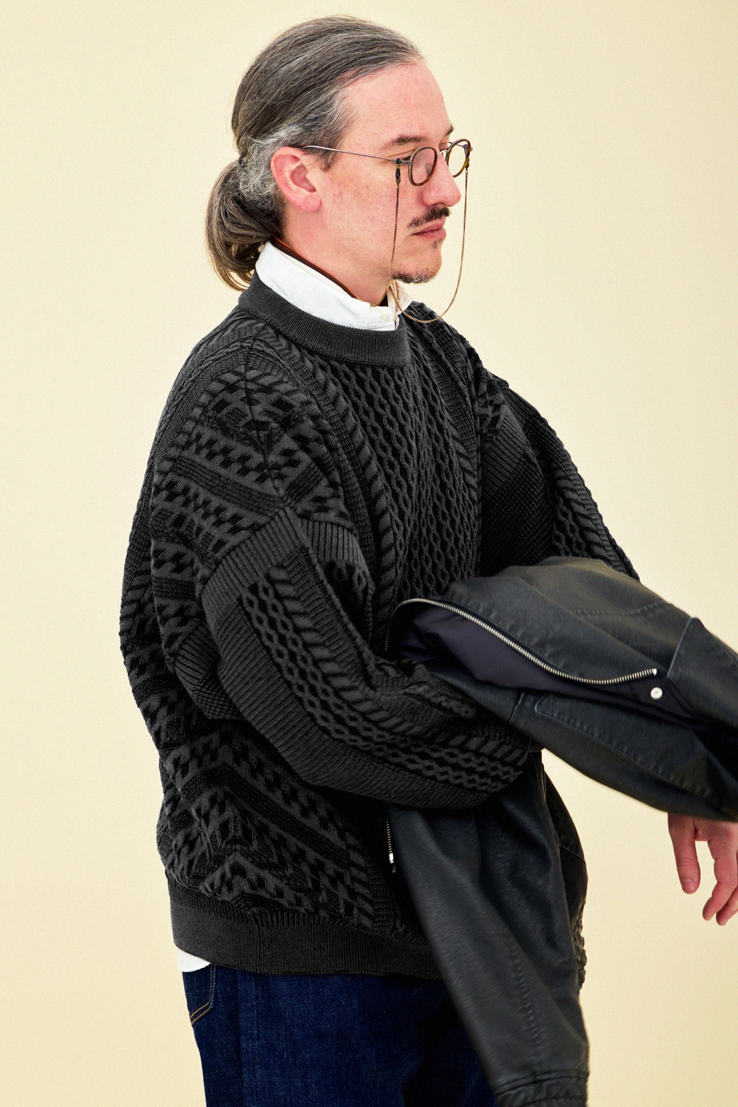 ブリーフィング　羊毛100%ニット　カモ柄　ブラック　試着のみ　M YASHIKI - 【25AW】Fubuki Knit(BLACK) | Salty