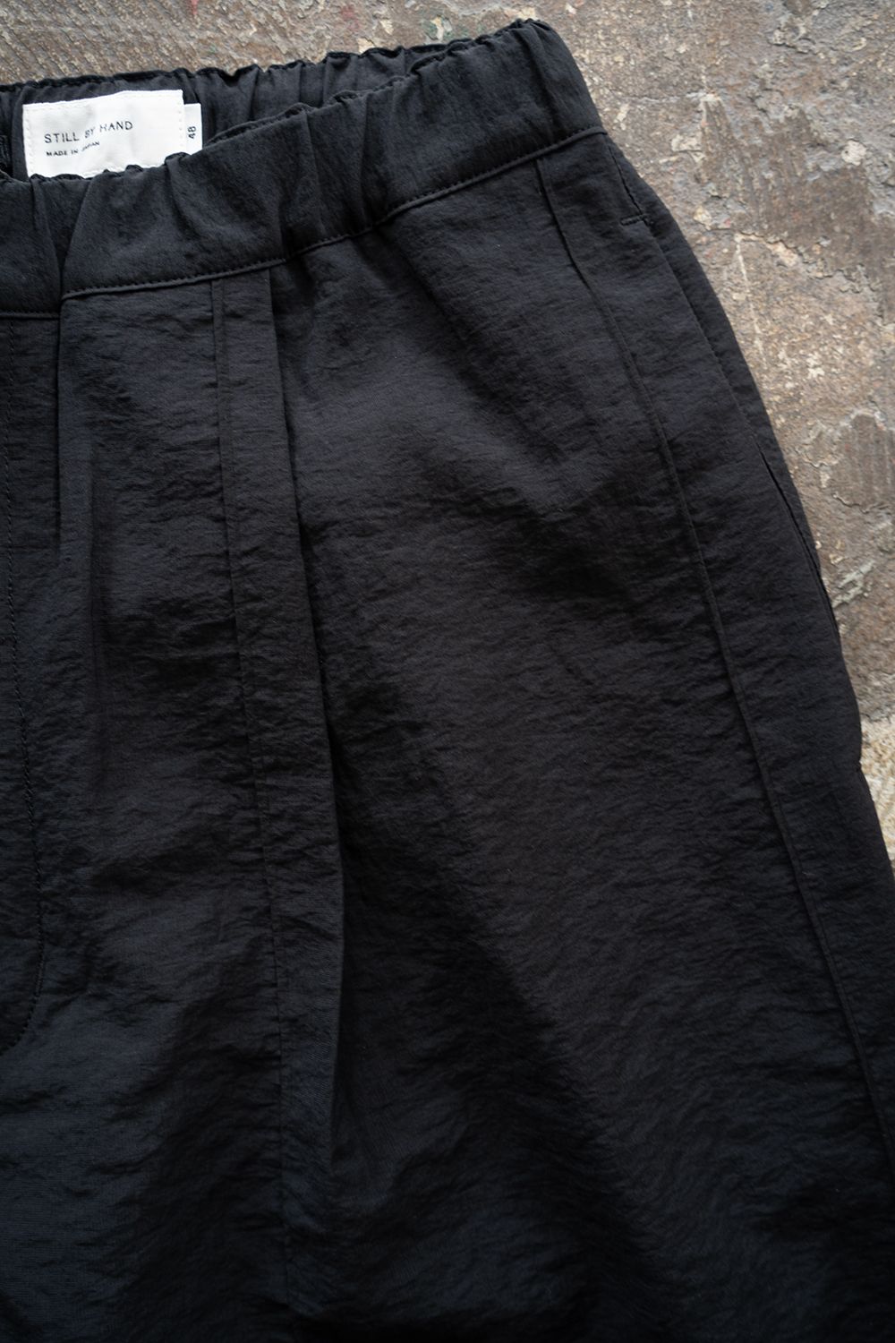 【26SS】ピンタックイージースラックス(BLACK)