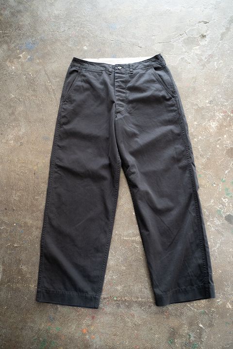 【ラスト1点】【22AW】スビンコットンウエポンチノパンツ(BLACK STONE BIO WASH)