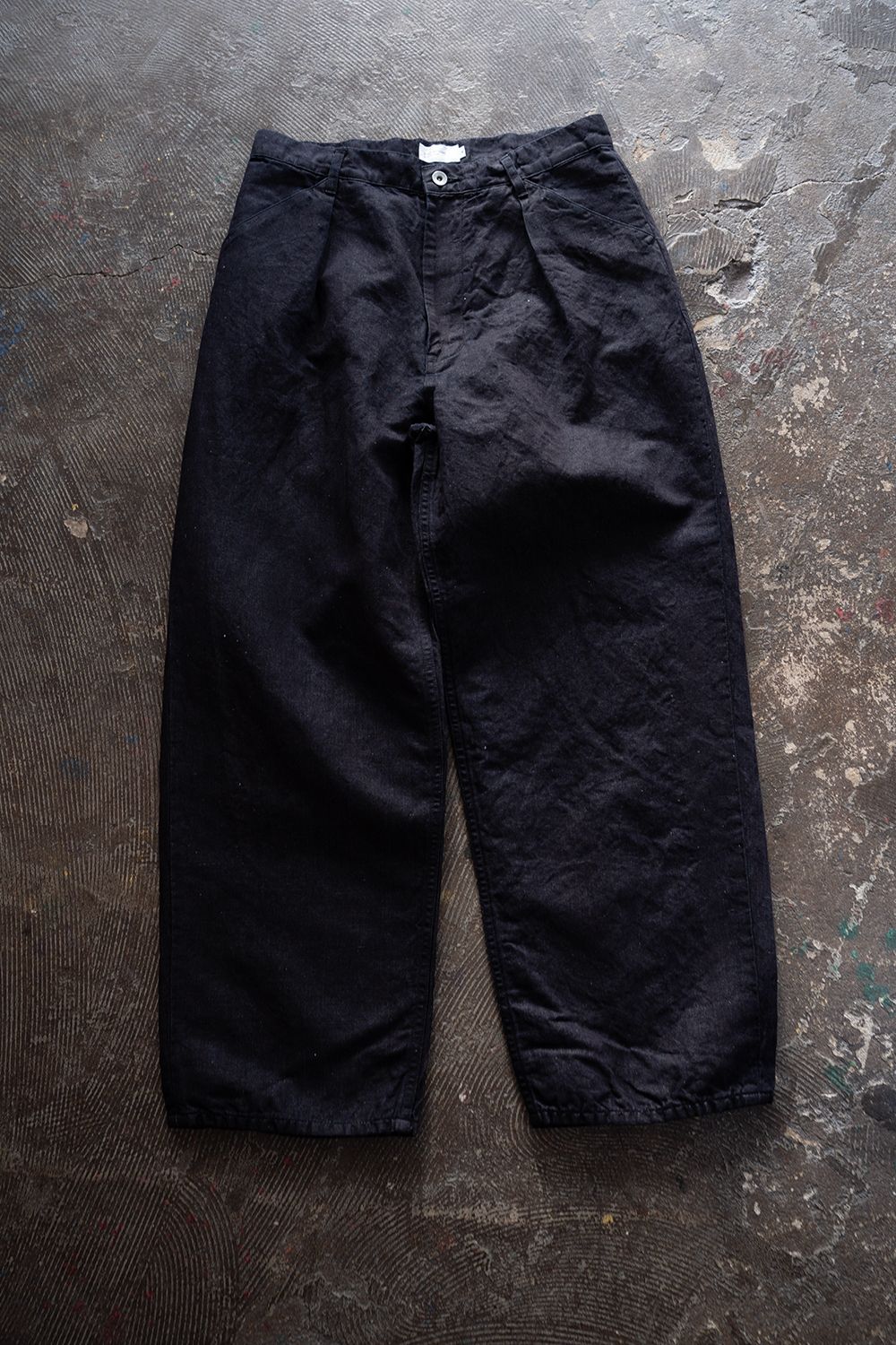 【26SS】8.5oz大麻混デニムワンタックパンツ(DARK NAVY)