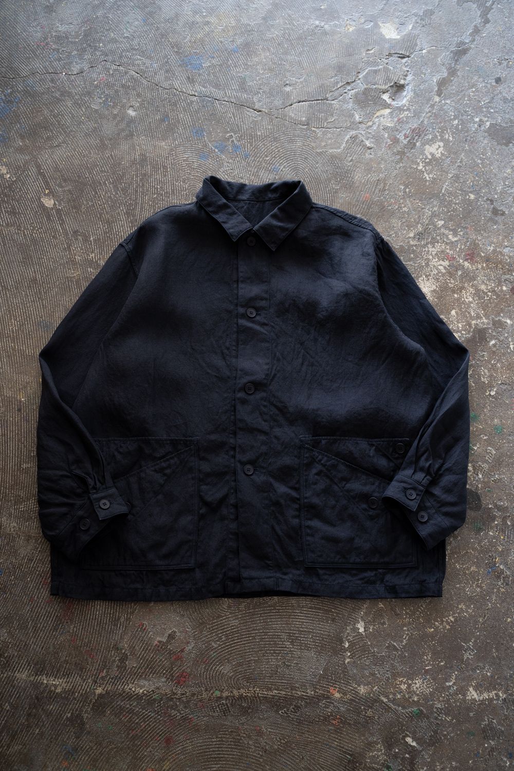 和紙大麻ジャケット(濃紺)