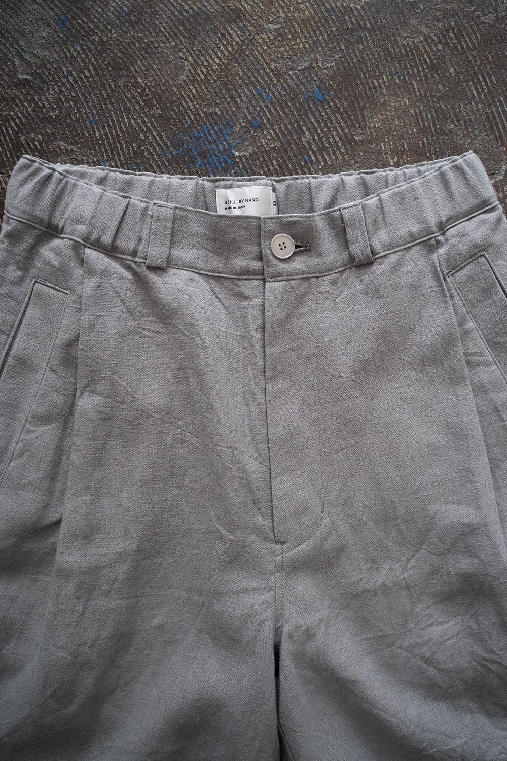 【ラスト1点】【24SS】リネン×ラミーハーフパンツ(GRAY)