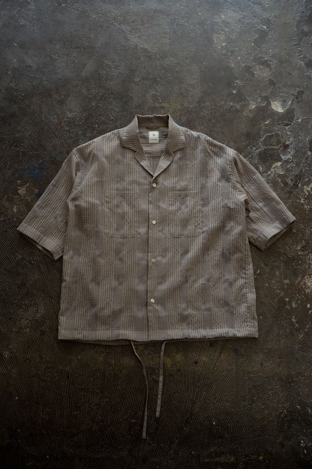 【ラスト1点】【25SS】Sheer Plaid H/S SH / シアーチェックハーフスリーブシャツ (BEIGE)