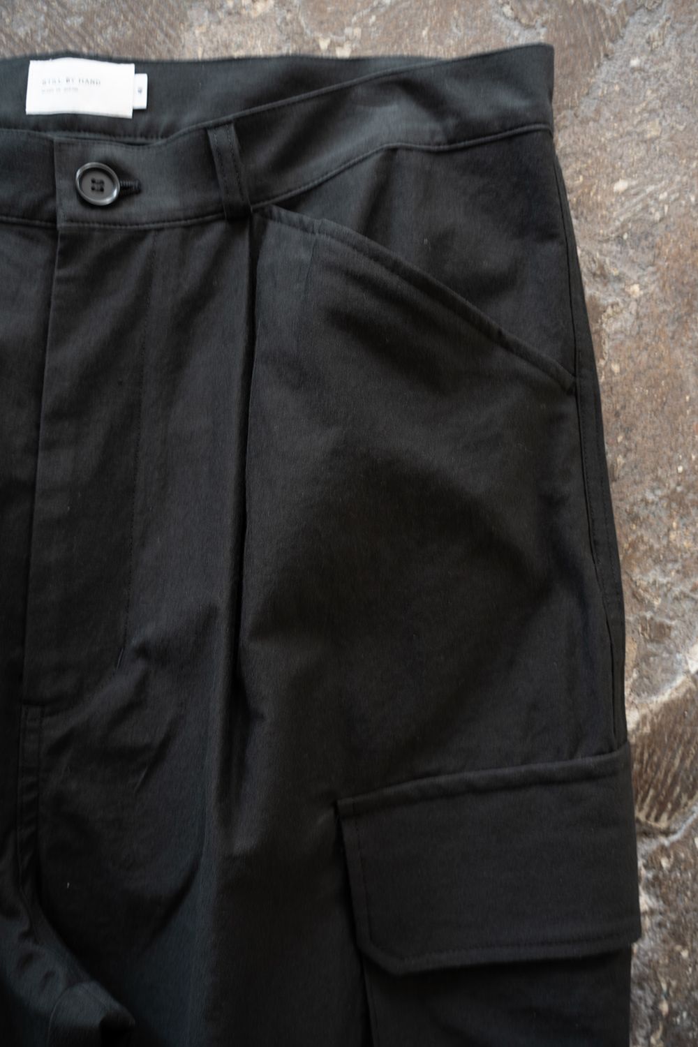 【26SS】コットンモールスキンカーゴパンツ(INK BLACK)