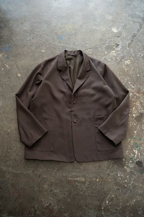 【25AW】モヘア混2Bジャケット(DARK BROWN)