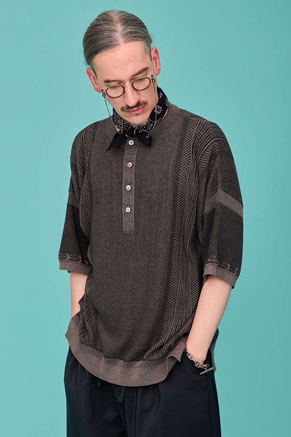 【26SS】Ryokufu Henley Knit(GREIGE)