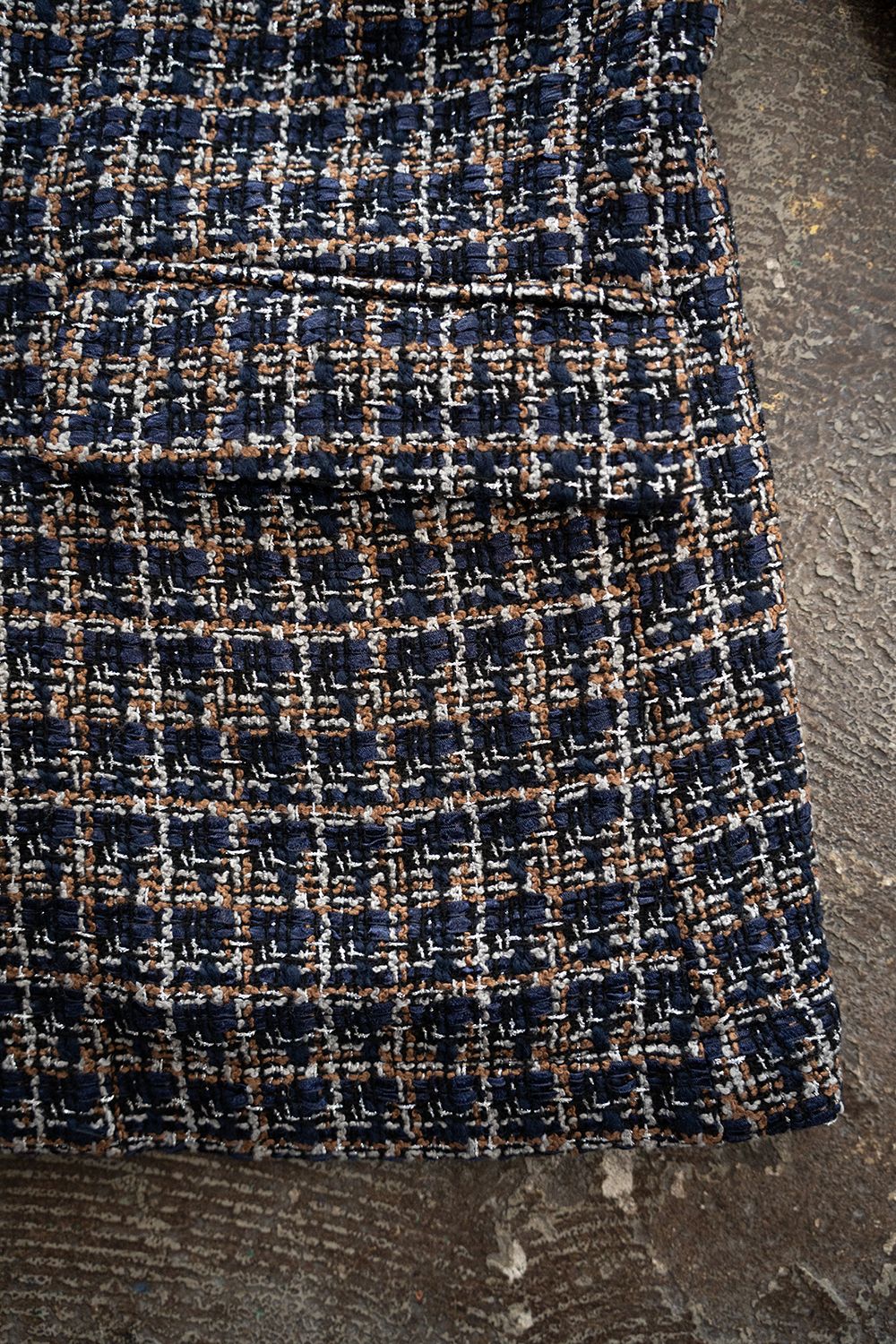 【ラスト1点】【26SS】Summer Tweed Tailored Jacket/サマーツイードテーラードジャケットジャケット(NAVY)