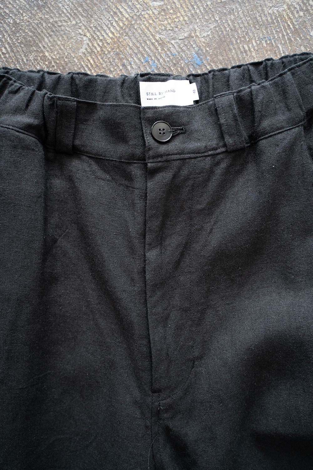 【ラスト1点】【24SS】リネン×ラミーハーフパンツ(BLACK)
