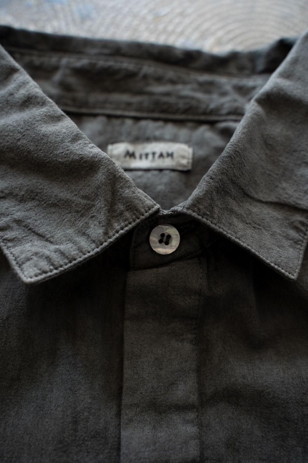 強撚OCブロードシャツ(炭)